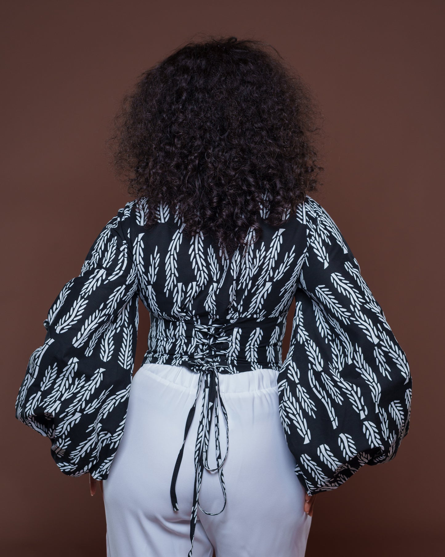 Adire Corset Top In Selene