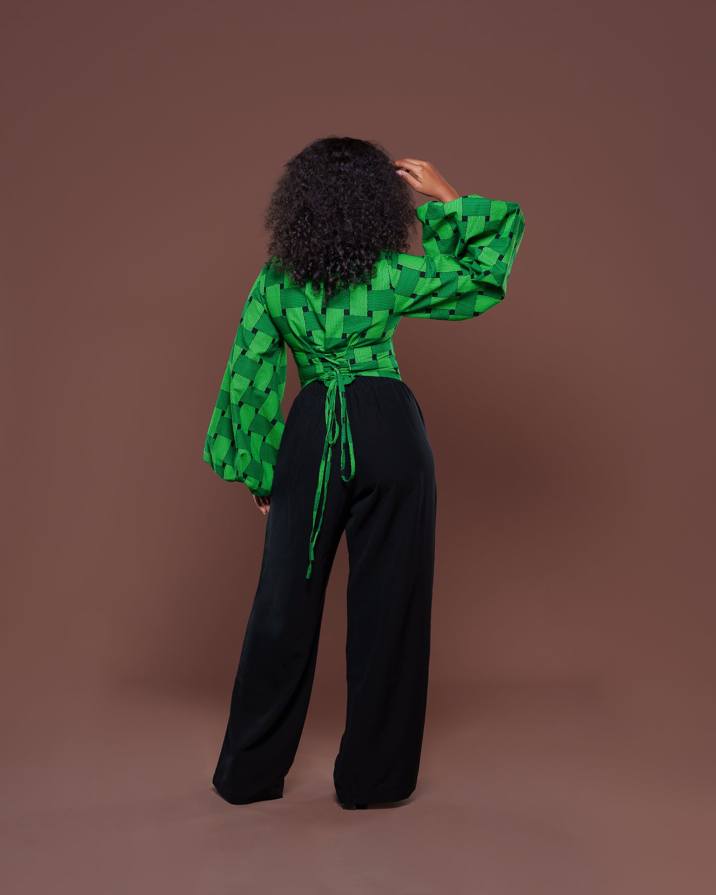 Adire Corset Top In Taji