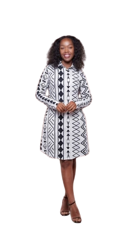 Konie Shirt Dress in Ziggie