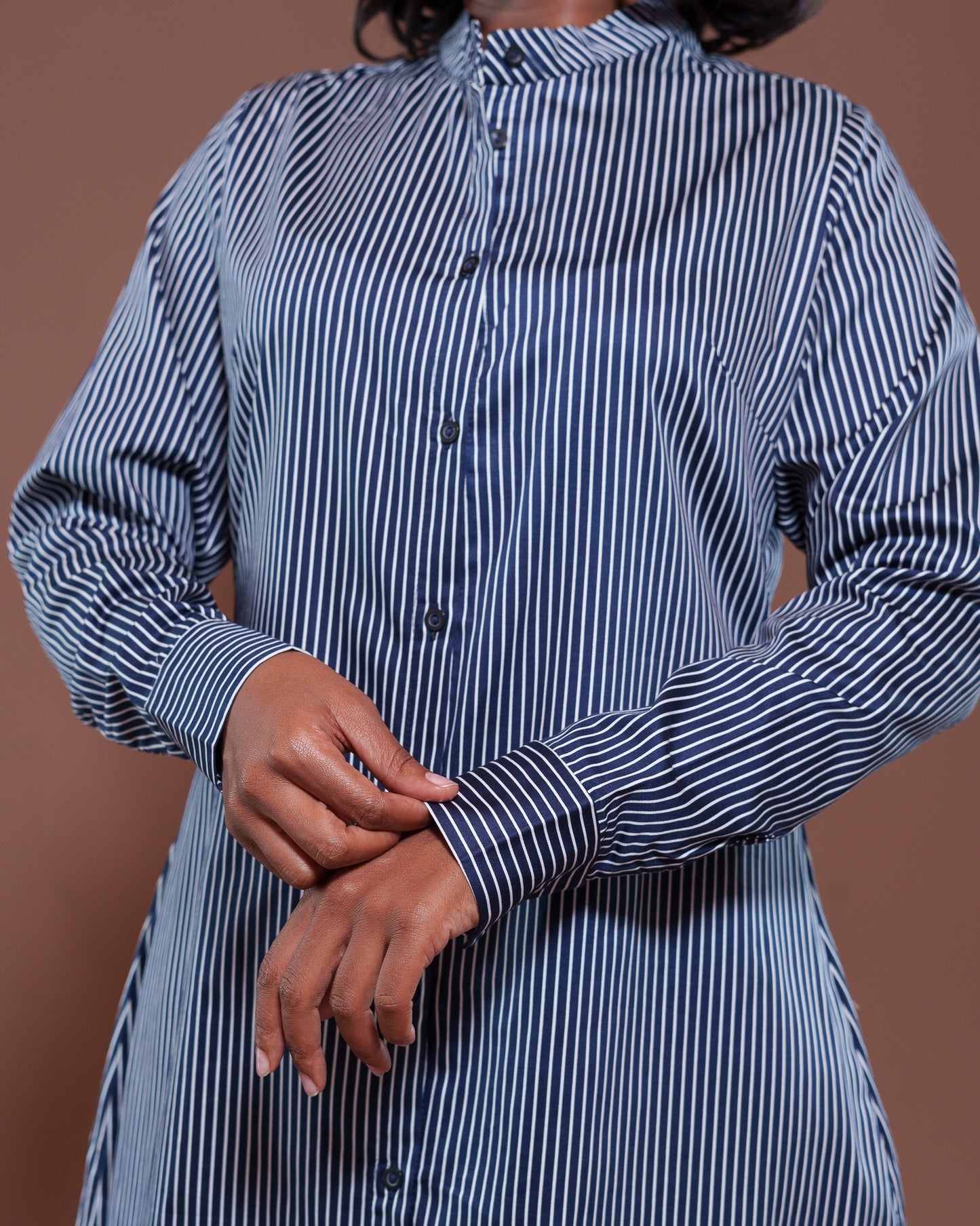 Marina Shirt Dress in Navy