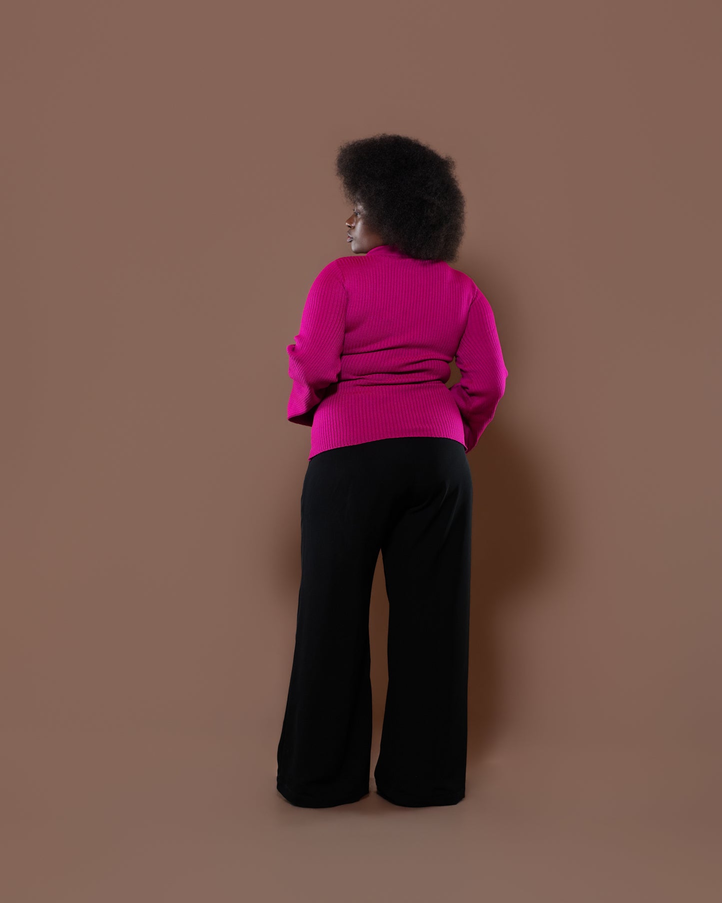 Aura Knit Top in Fuchsia
