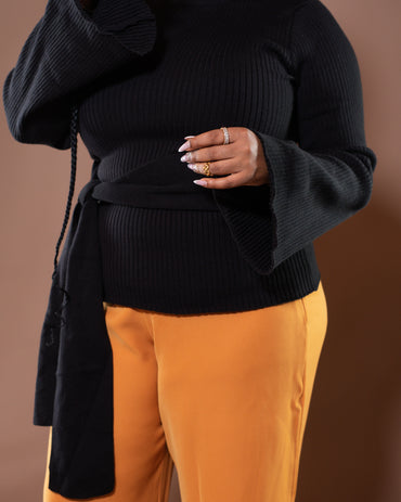 Aura Knit Top in Black