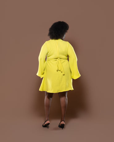 Vouge Mini Dress in Neon Green