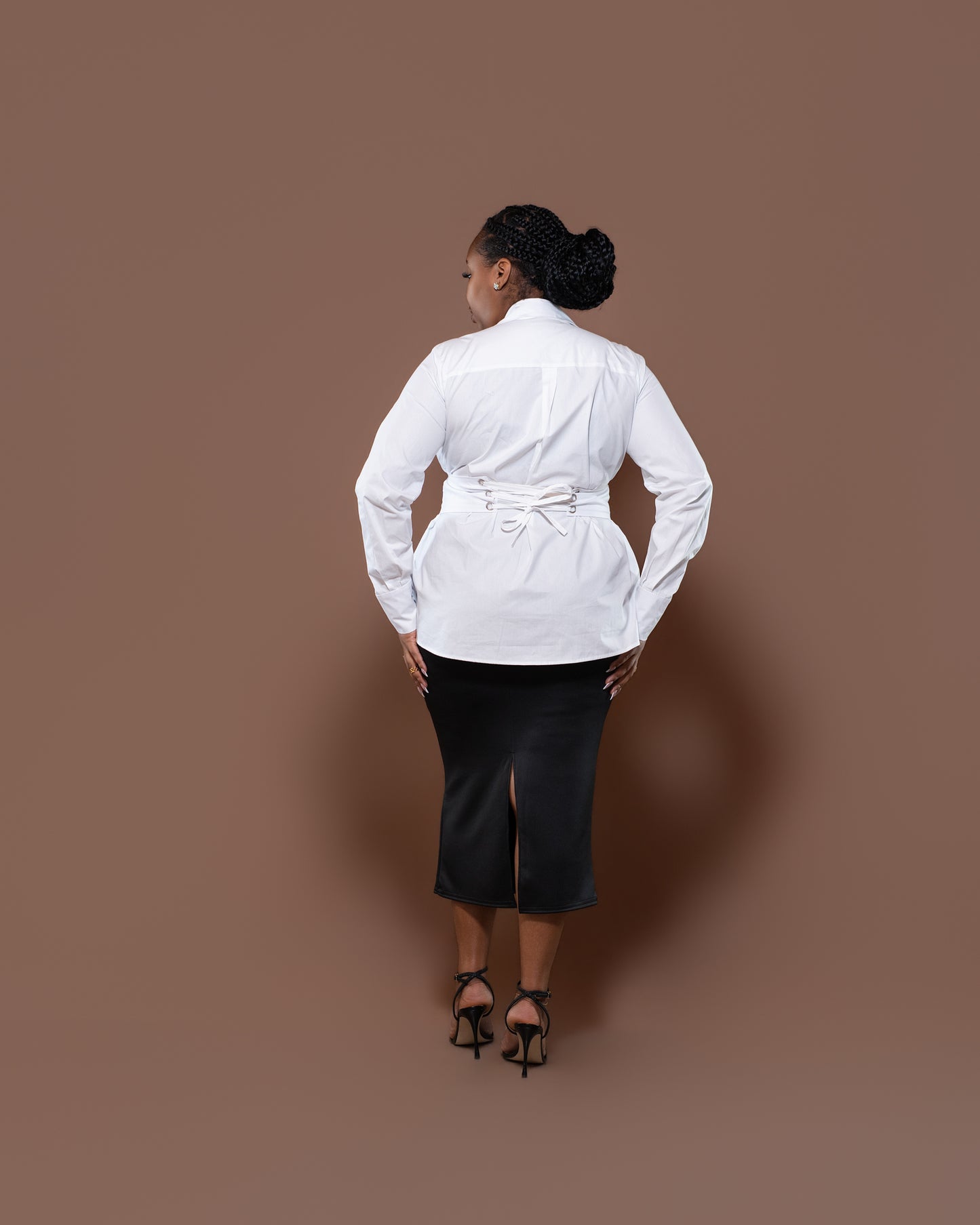 Fitted Pencil Skirt in Black
