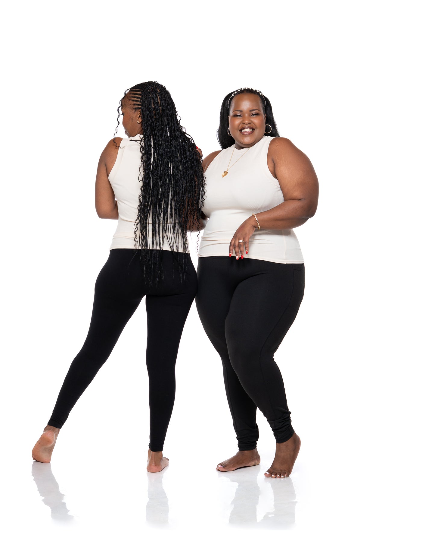 Beige Ribbed Tank Top