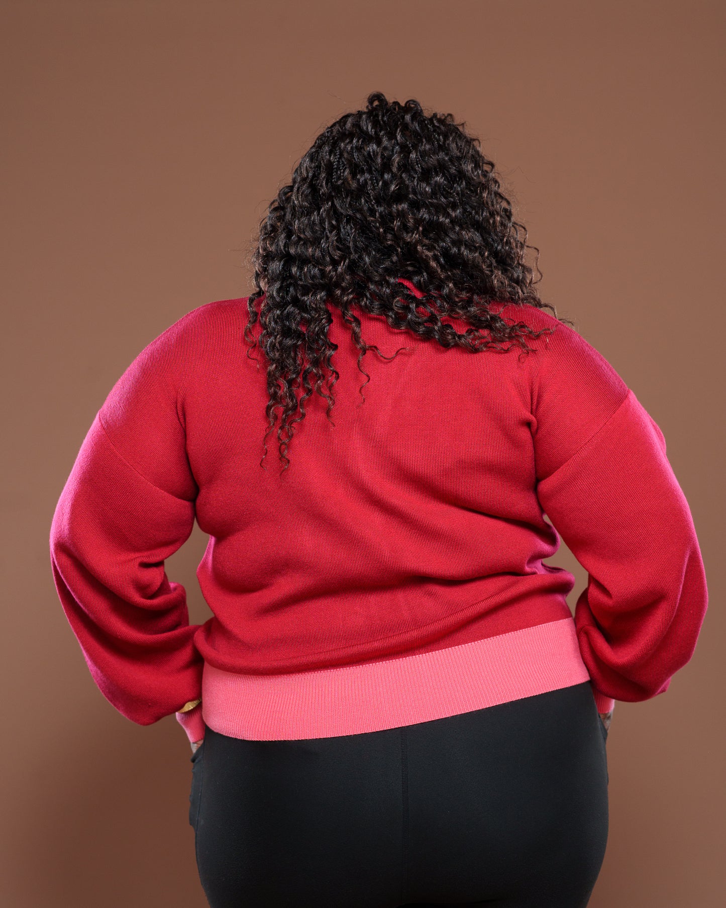 Maison Cardigan In Coral Cherry