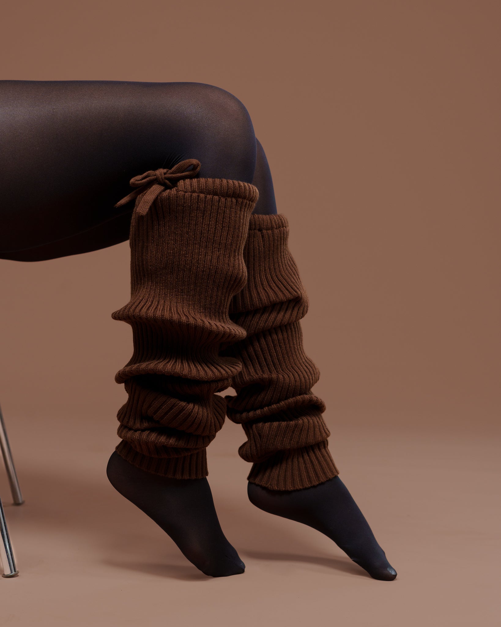 Thigh Land Legwarmer In Sepia Brown