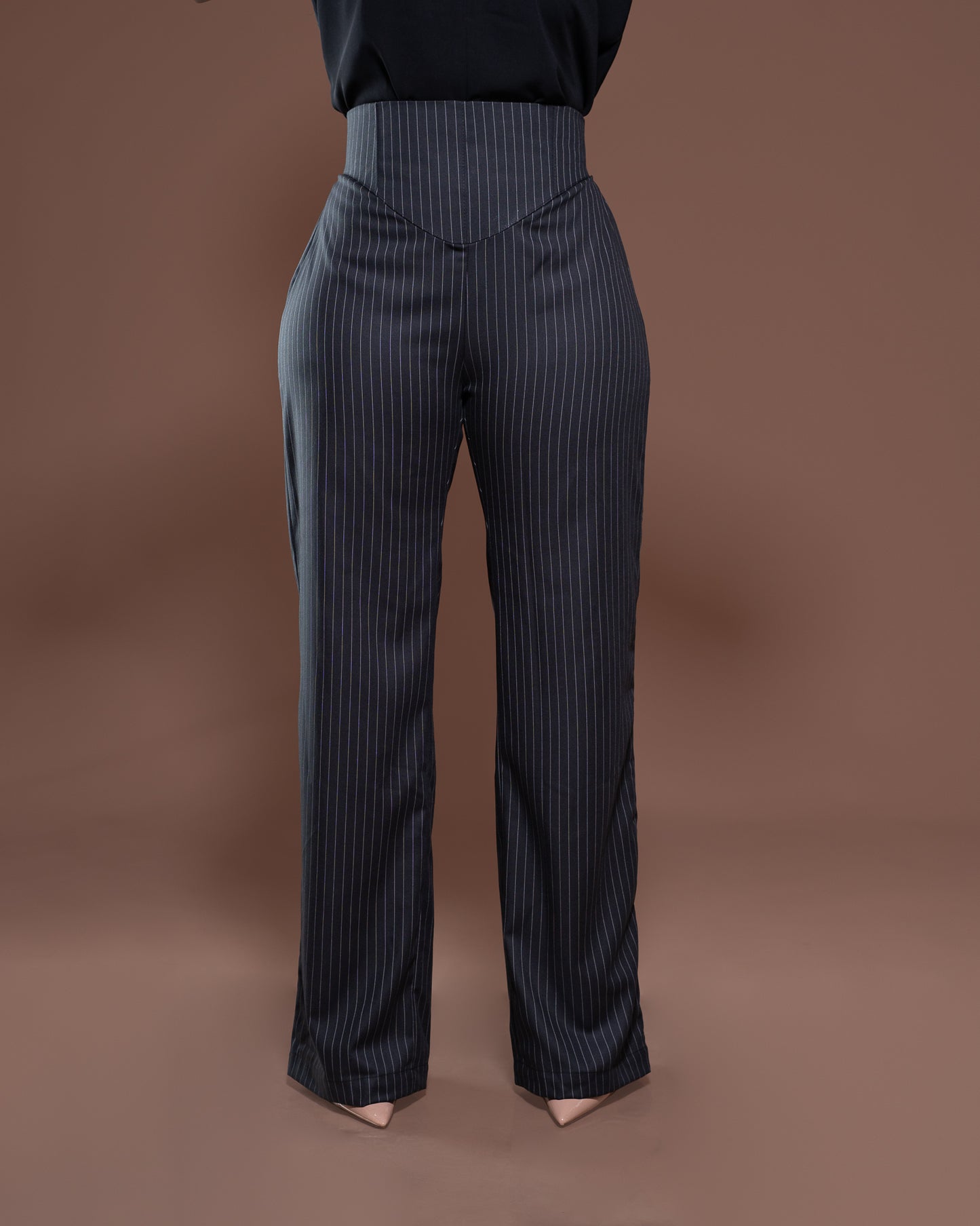 Donna Corset Pants in Midnight Striped