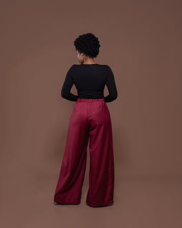 Magna Pants in Merlot Striped