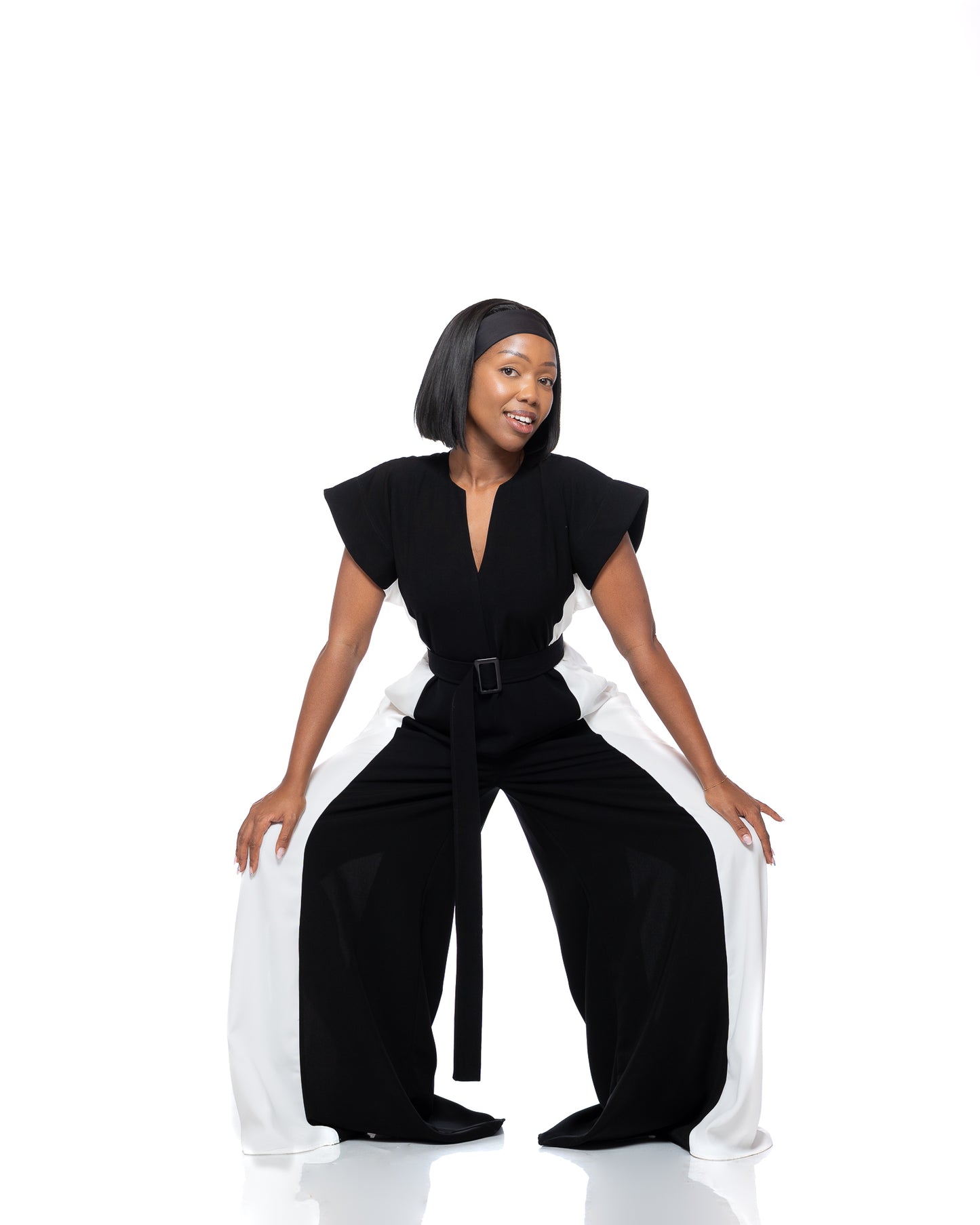 Moderne Colourblock Palazzo Jumpsuit