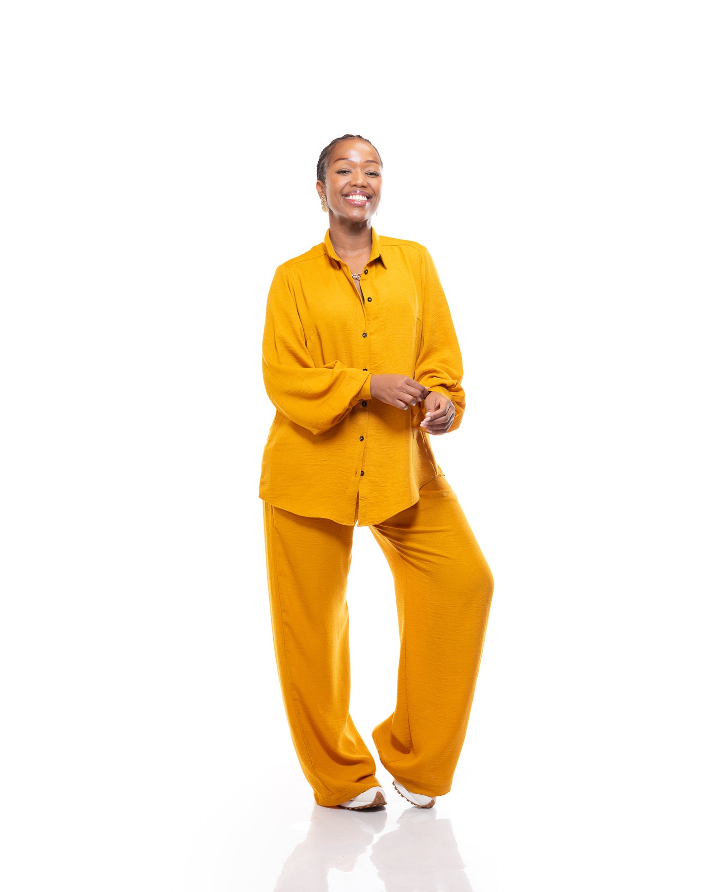 Dolce Wide Leg Pants in Honey Gold