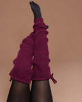 Thigh Land Legwarmer In Burgundy