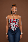 Ankara Corset In Rubra