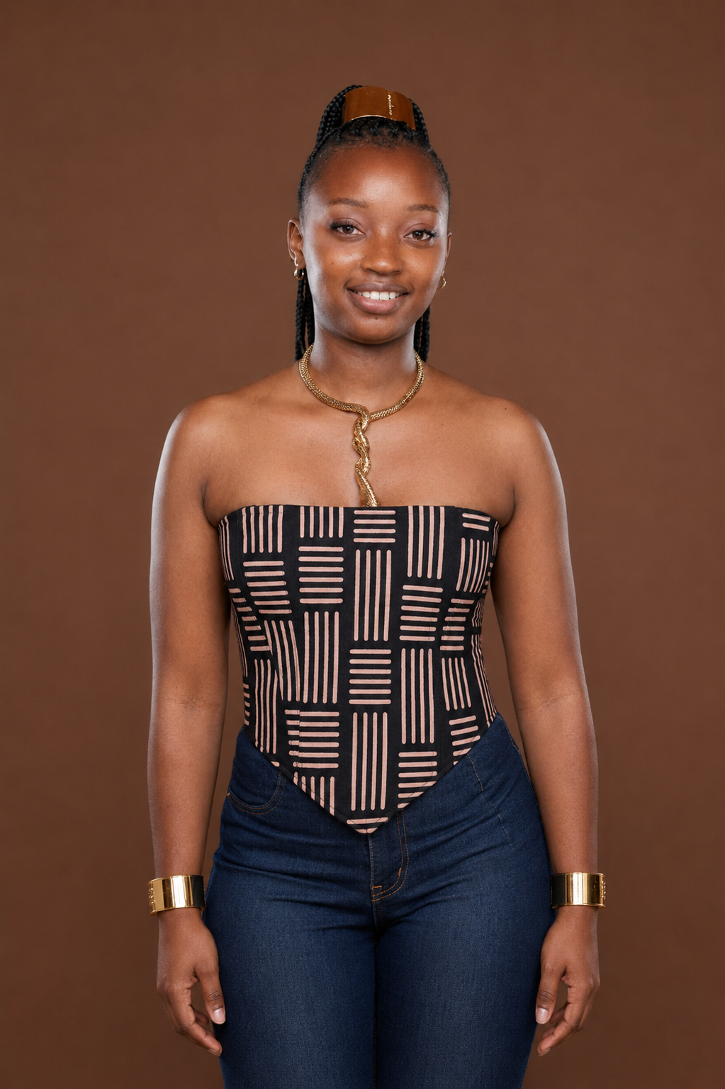 Ankara Corset In Mistari