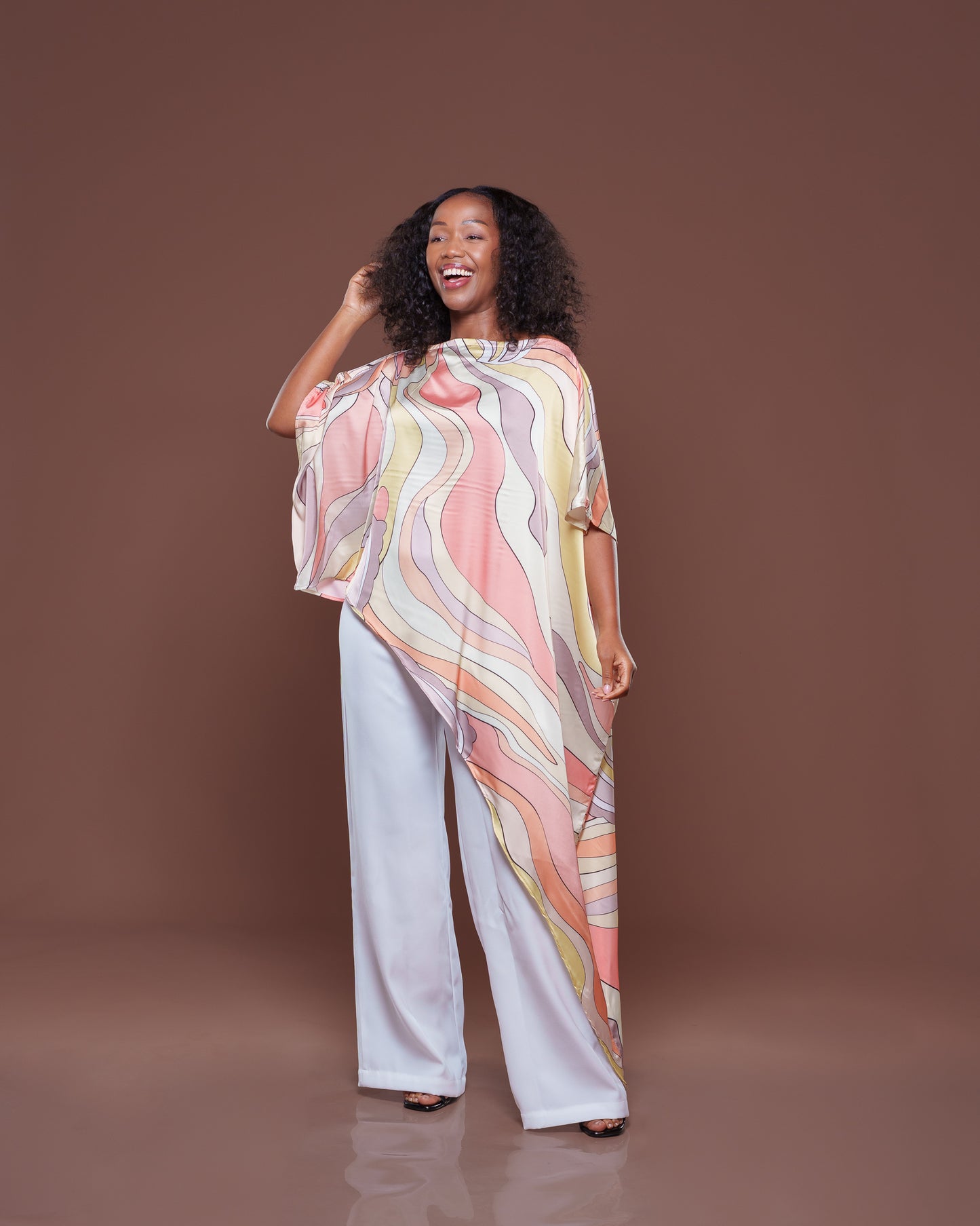 The Cascade Kaftan in Oceira Drape