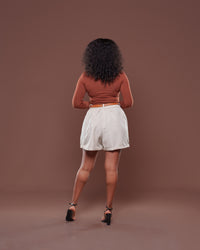 Woven Willow Short in Ivory