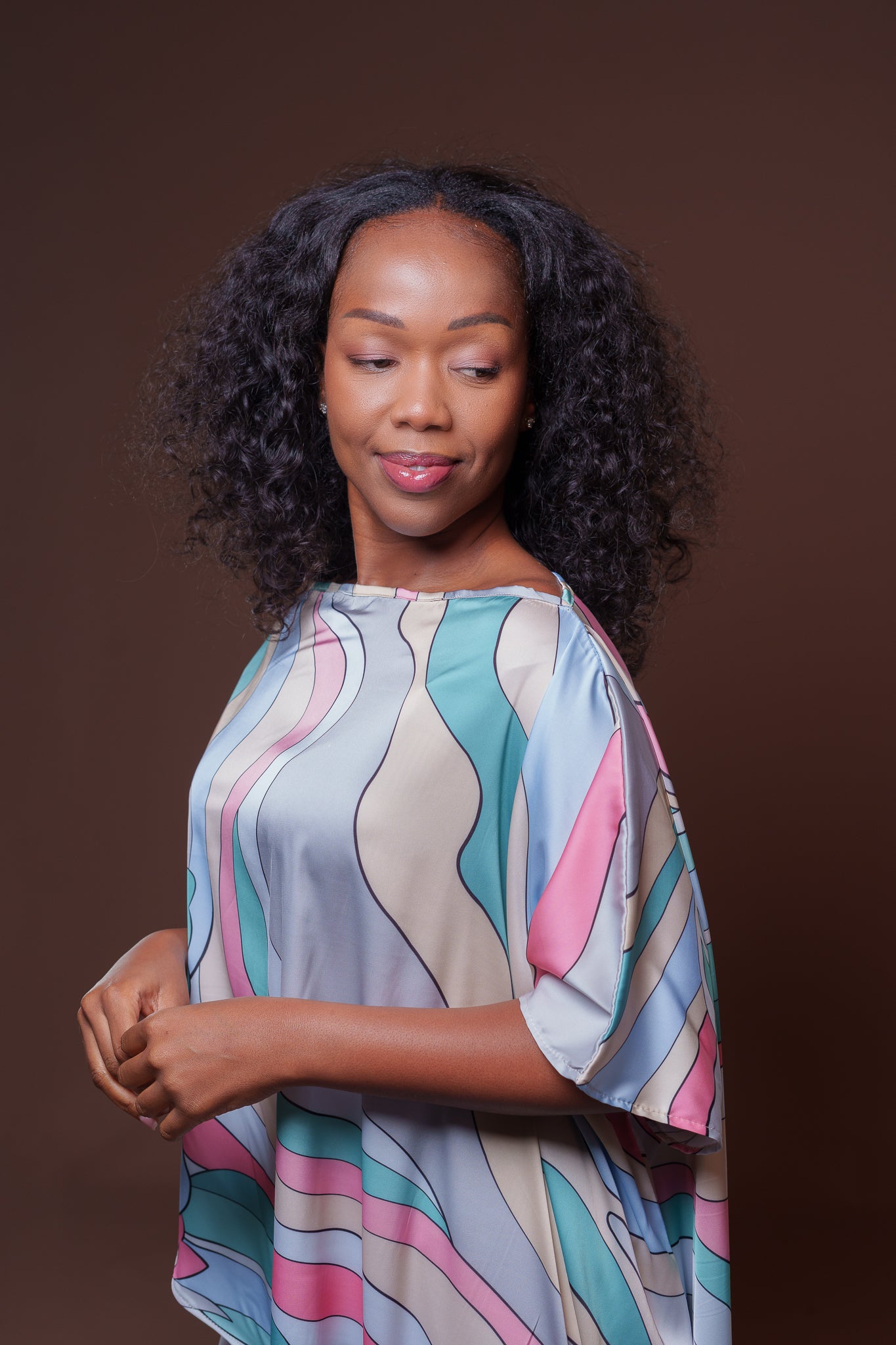 The Cascade Kaftan in Zenith Drape