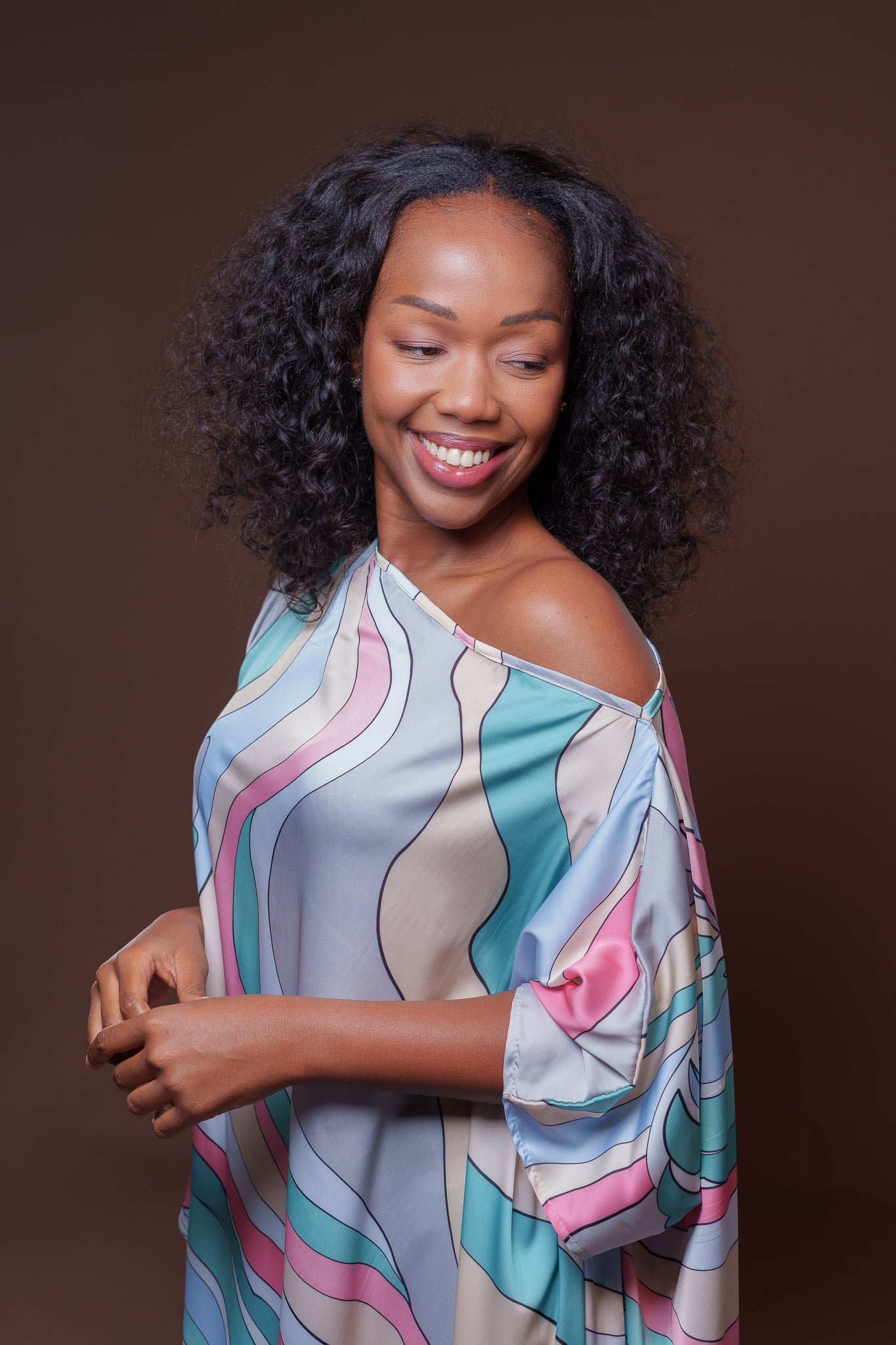 The Cascade Kaftan in Zenith Drape
