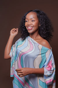 The Cascade Kaftan in Zenith Drape