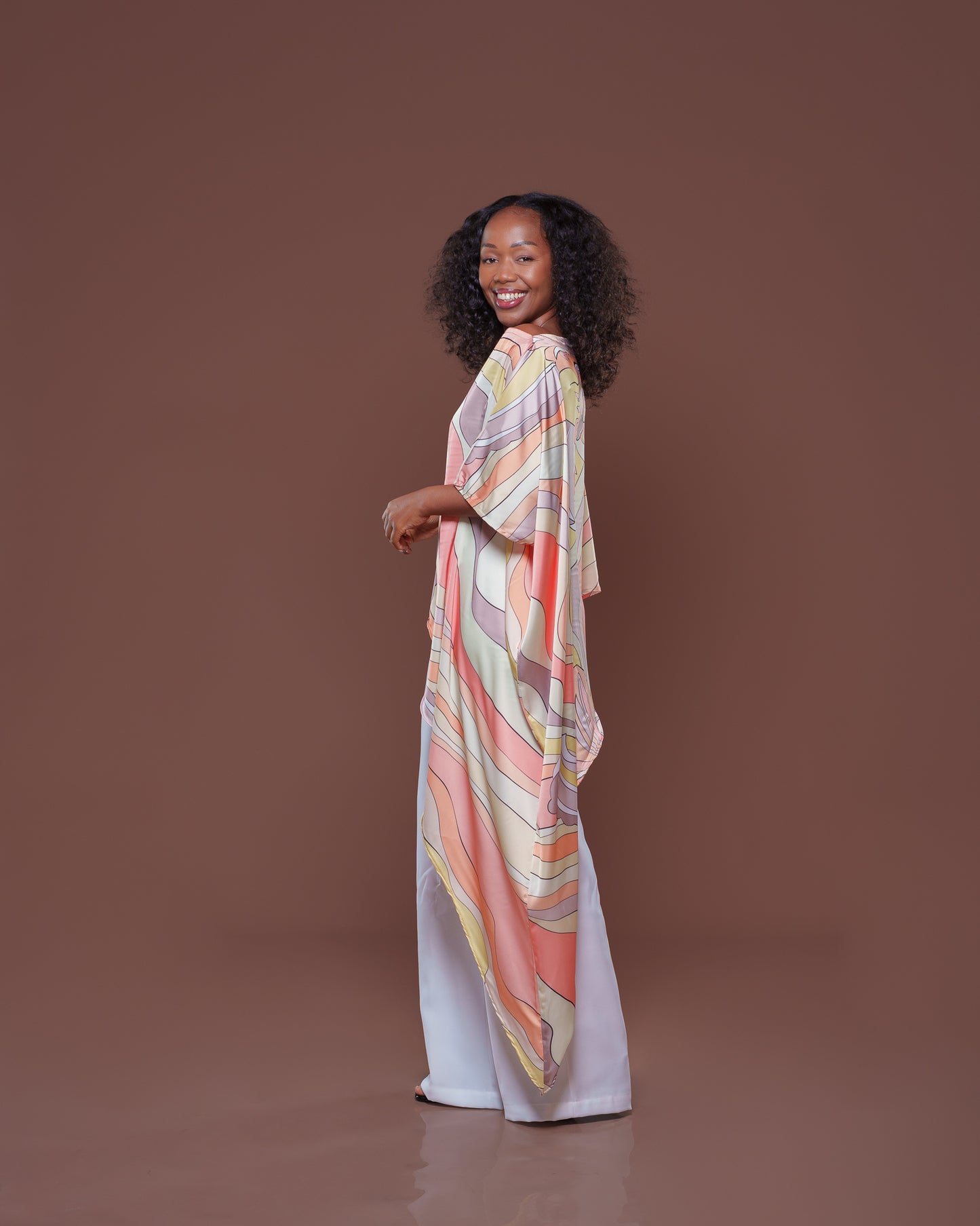 The Cascade Kaftan in Oceira Drape