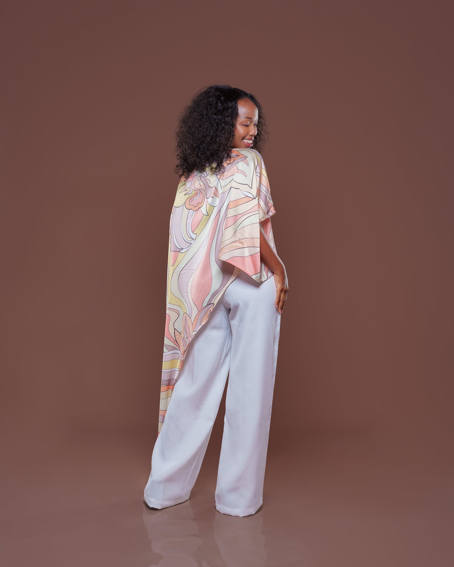 The Cascade Kaftan in Oceira Drape