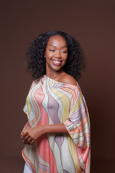 The Cascade Kaftan in Oceira Drape