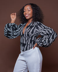 Adire Corset Top In Selene