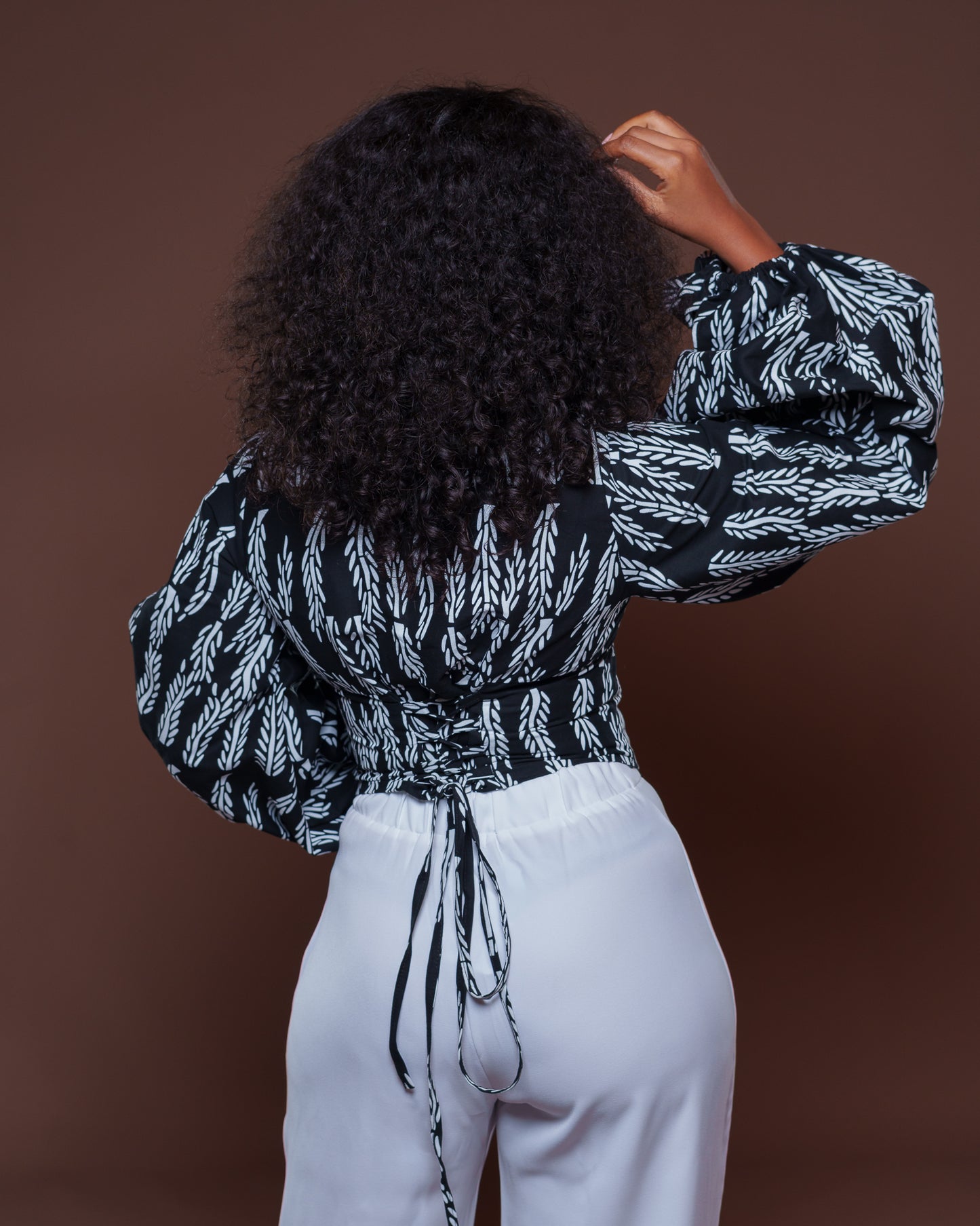 Adire Corset Top In Selene