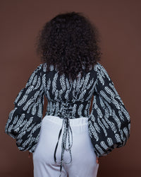 Adire Corset Top In Selene