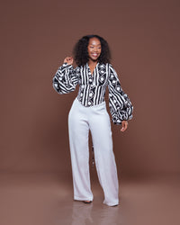 Adire Corset Top In Naila