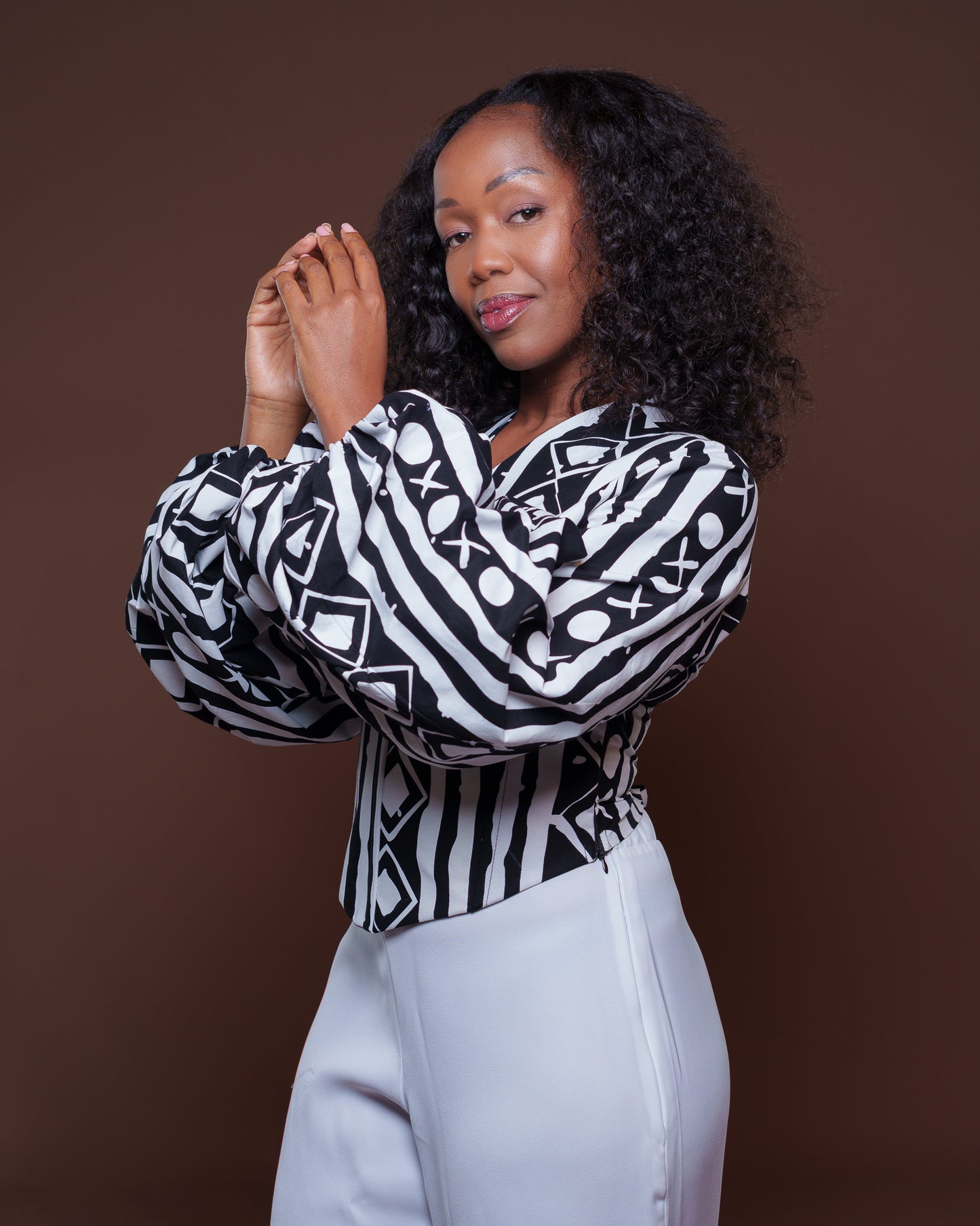 Adire Corset Top In Naila