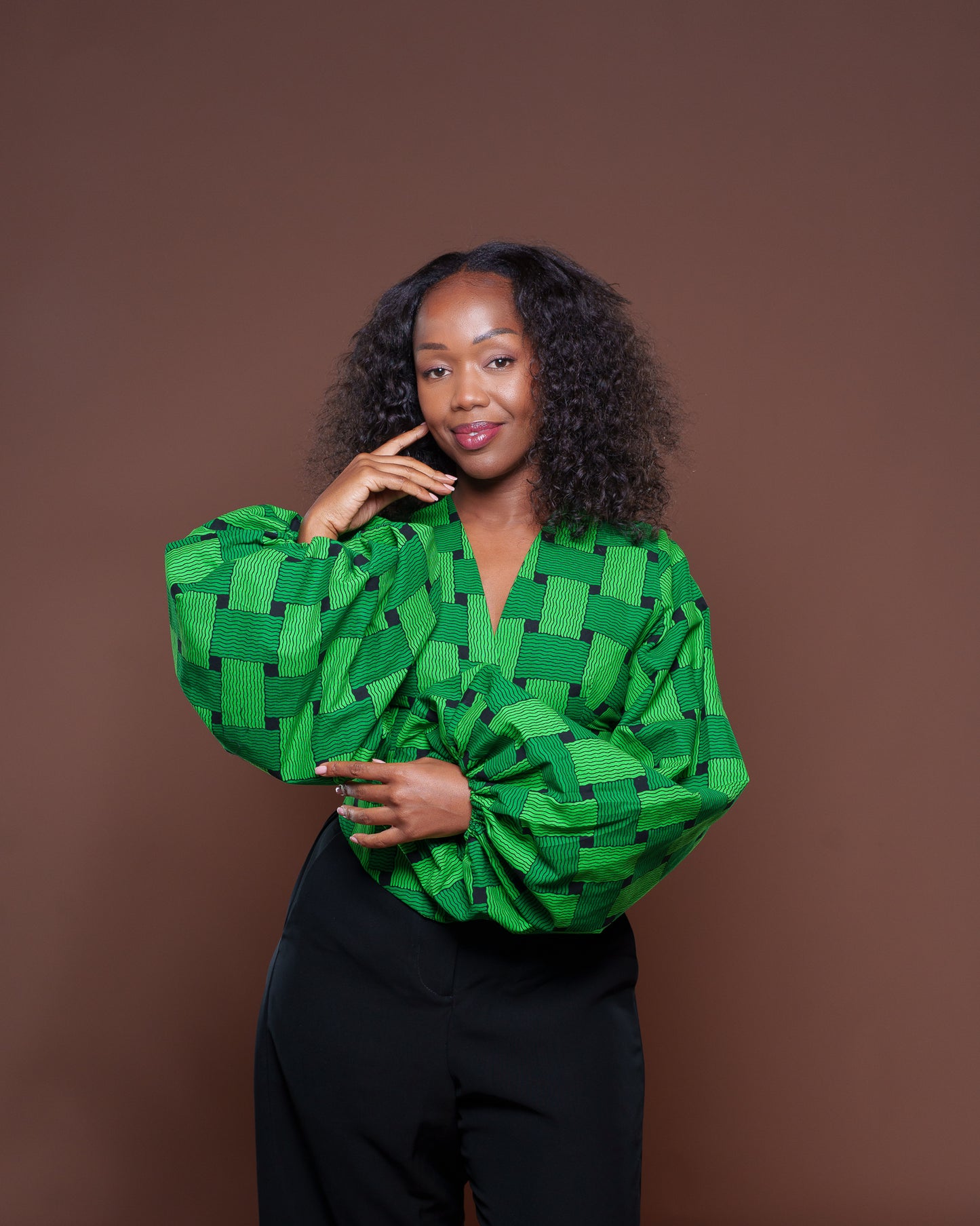 Adire Corset Top In Taji
