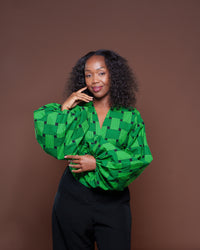Adire Corset Top In Taji