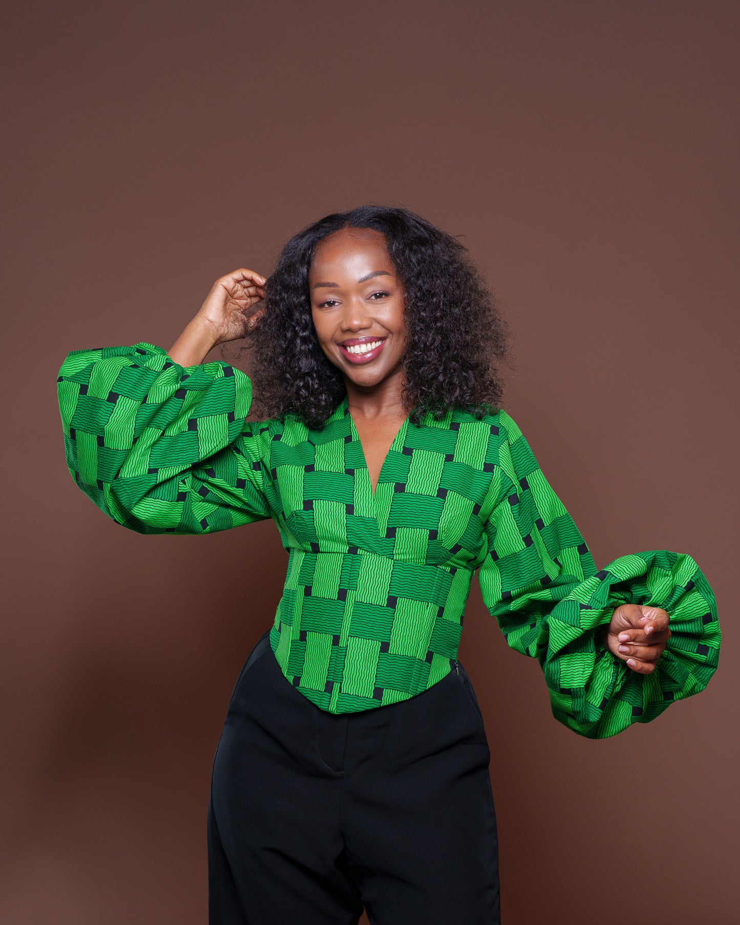 Adire Corset Top In Taji