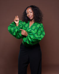 Adire Corset Top In Taji