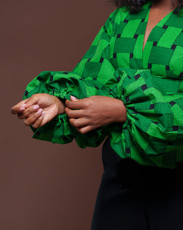 Adire Corset Top In Taji