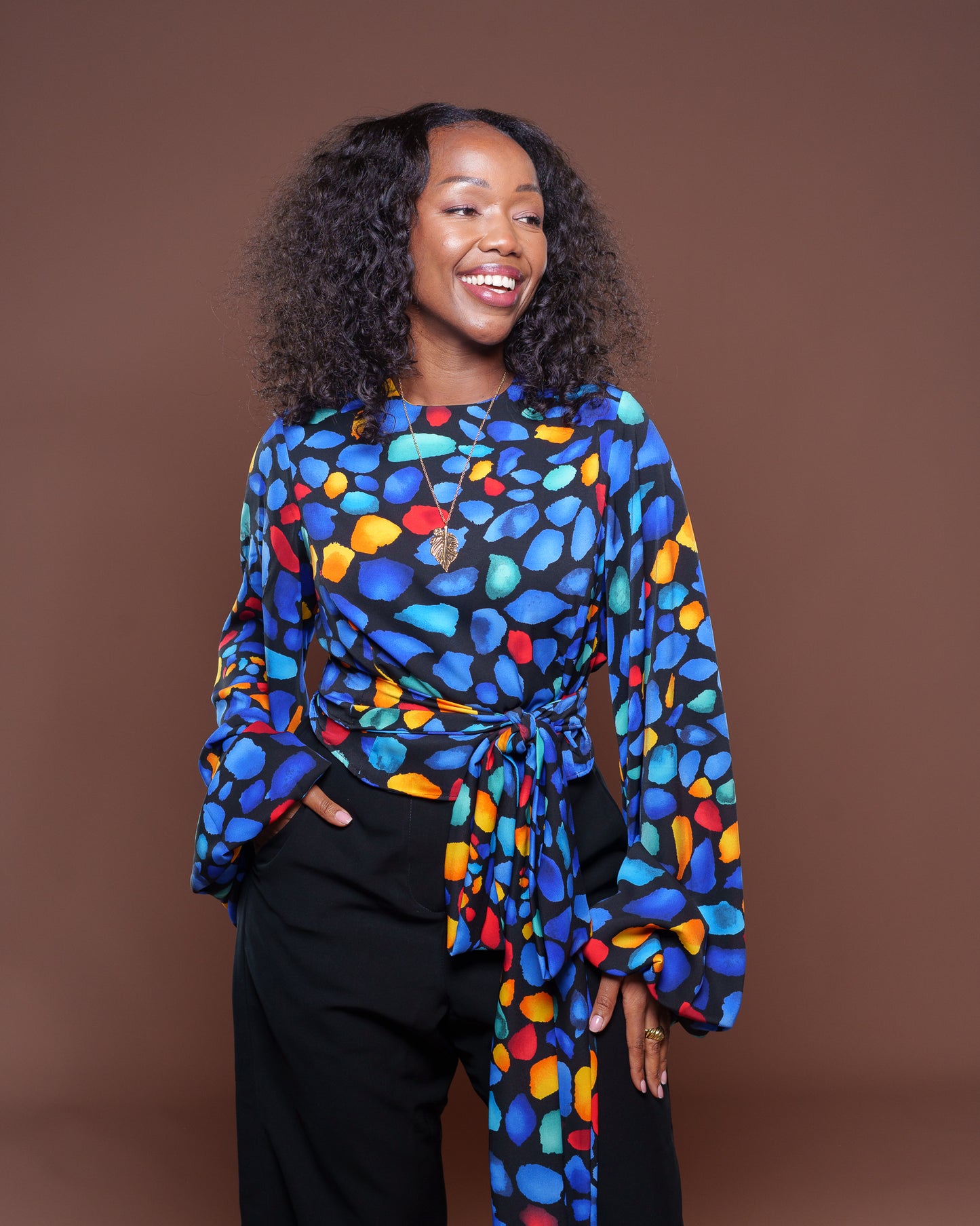 Lapis Wrap Top