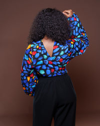 Lapis Wrap Top