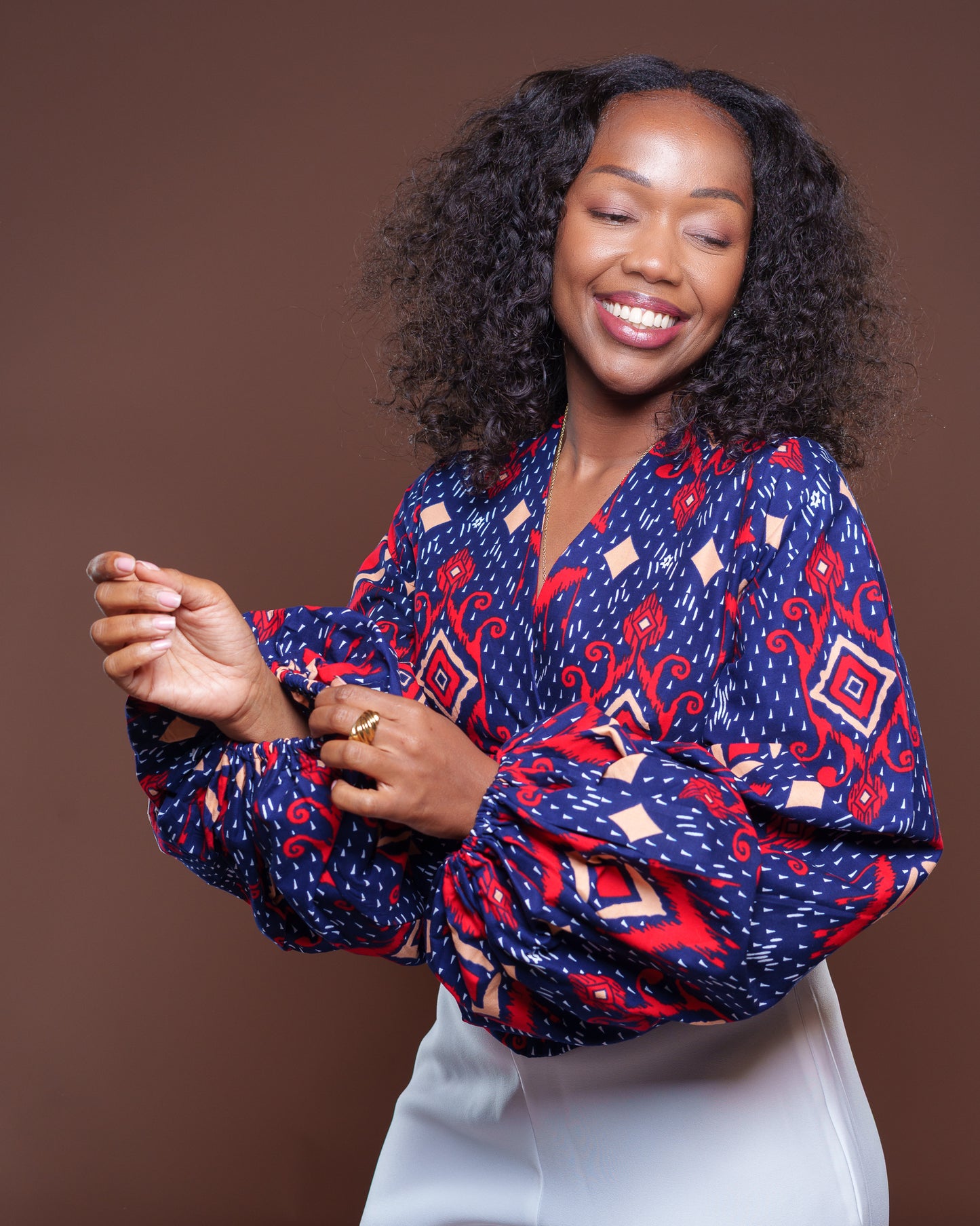 Adire Corset Top In Zuwena