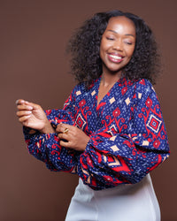 Adire Corset Top In Zuwena