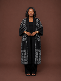 Sanaa Kimono in Black White