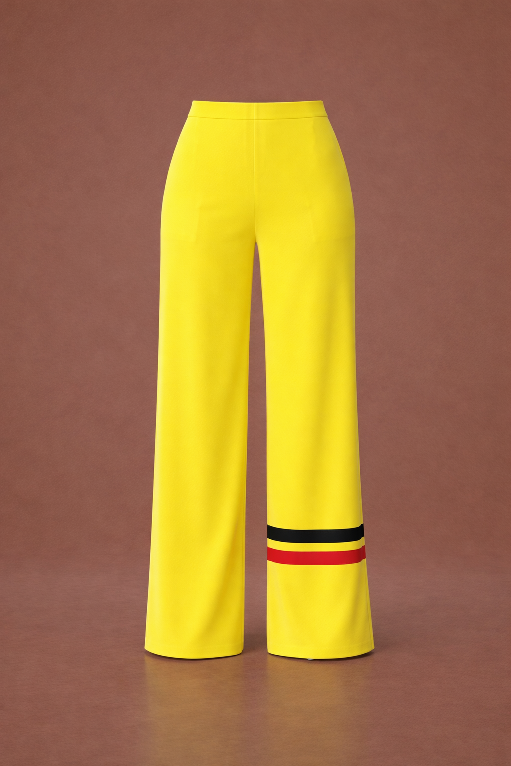 Fluid Two-Tone Pants In Neon Green