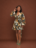 Serengeti Mini Wrap Dress