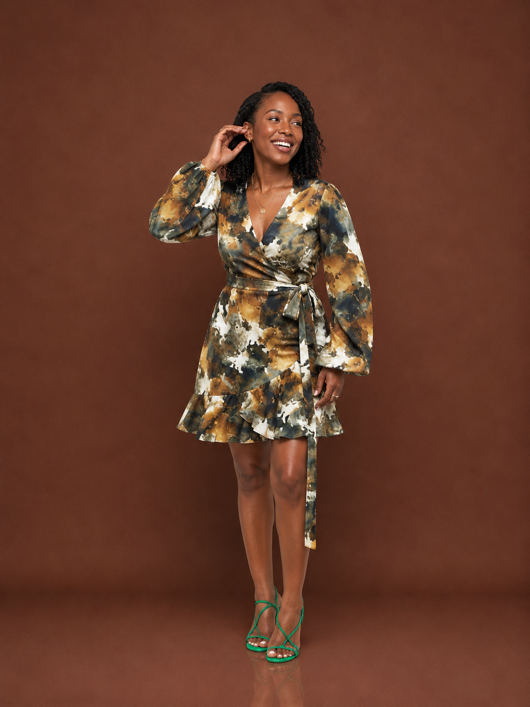 Serengeti Mini Wrap Dress