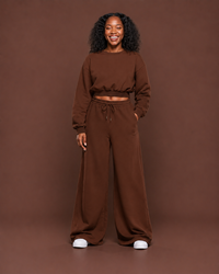 Luxe Leisure  Pant Set in Mocha