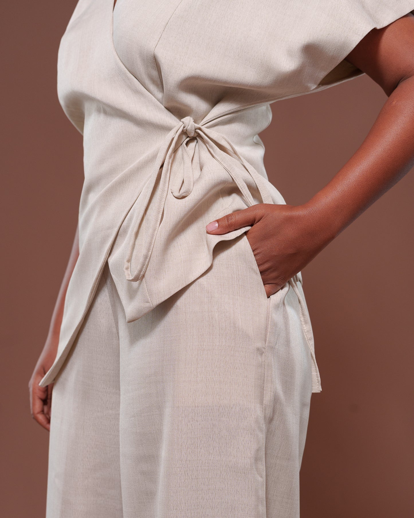 Camilla Wrap Top in Ivory