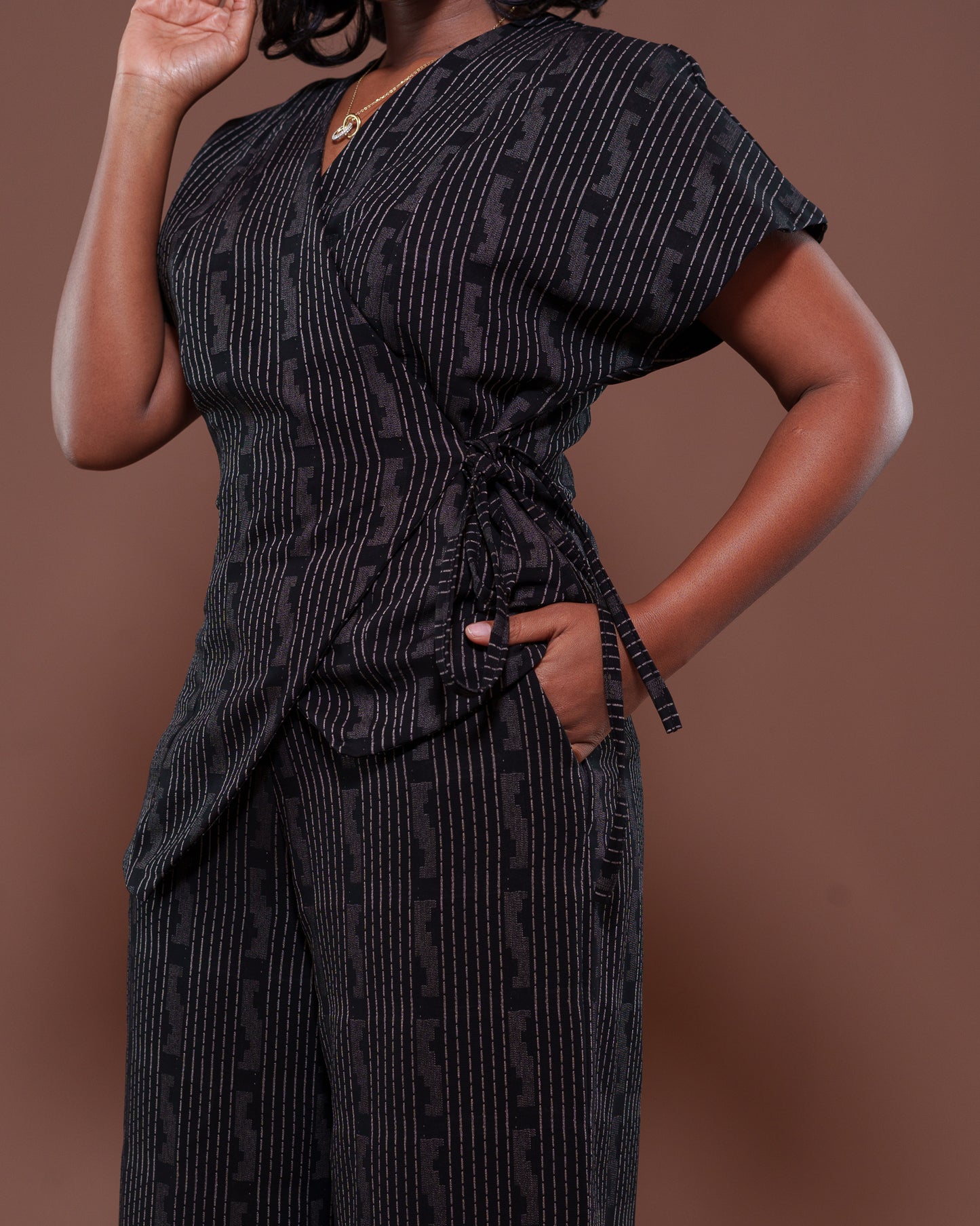 Camilla Wrap Top in Morse