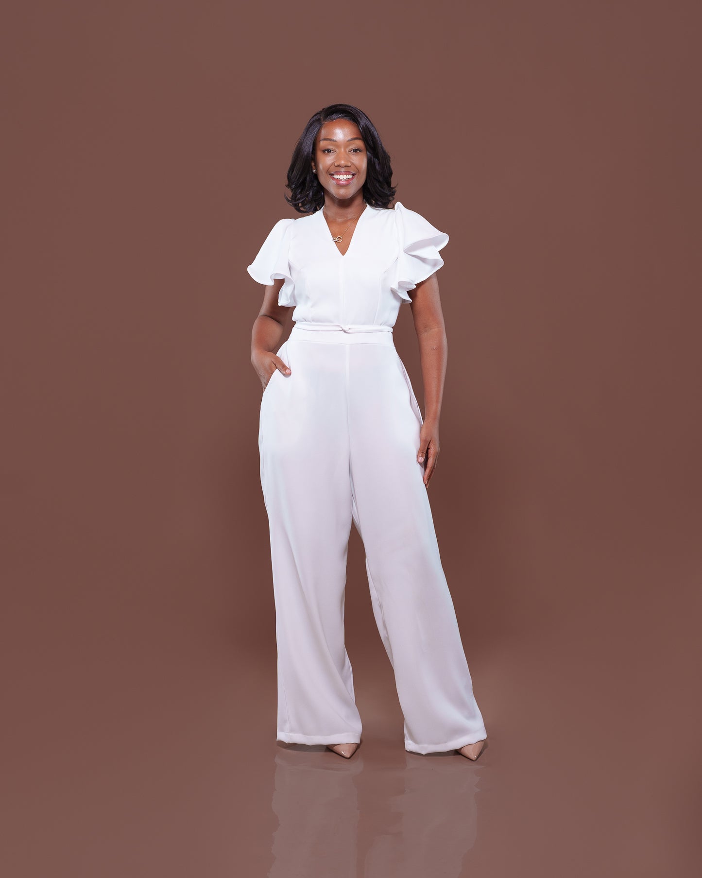 Allure Jumpsuit in White