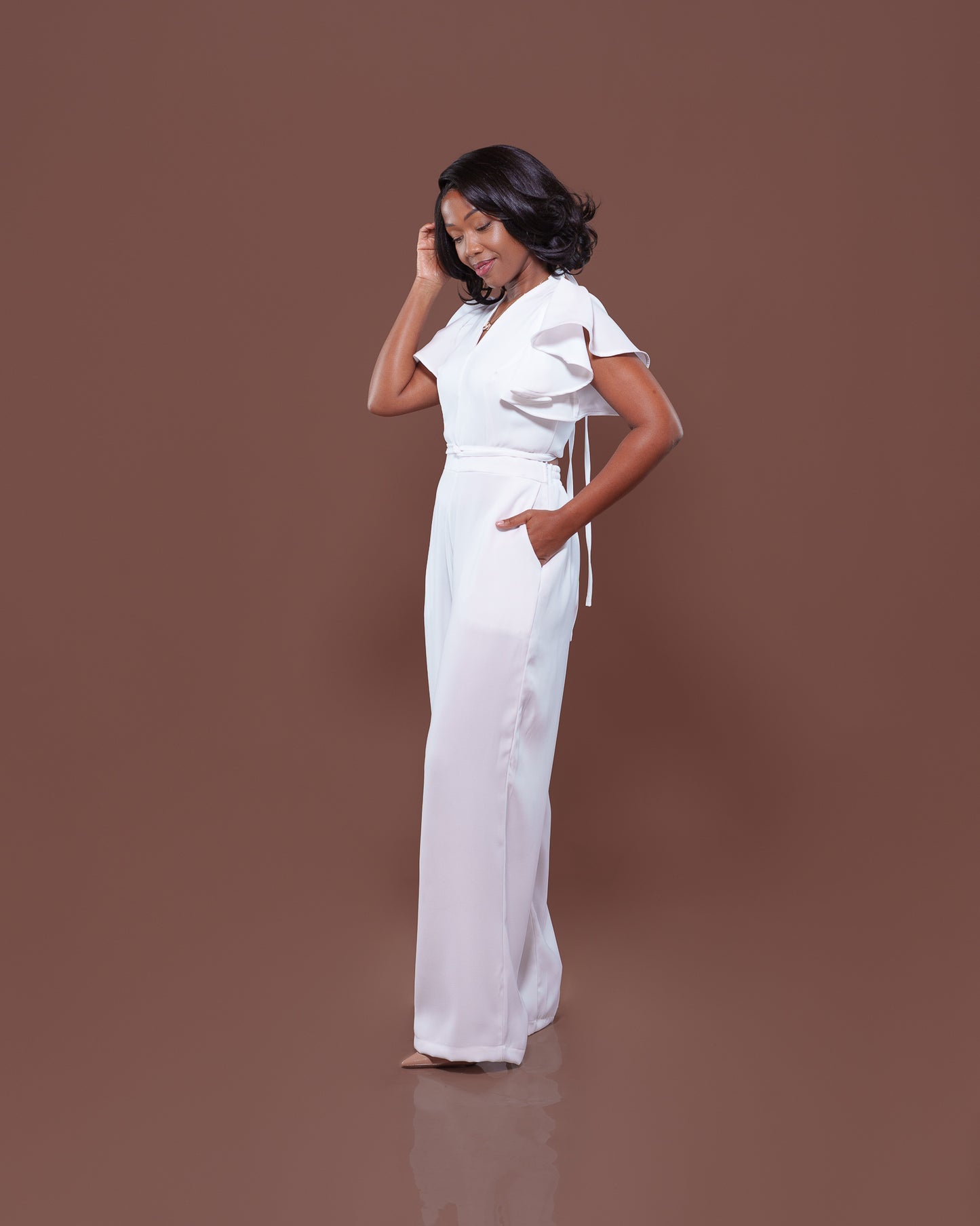 Allure Jumpsuit in White