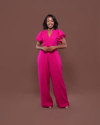 Allure Jumpsuit in Fuschia